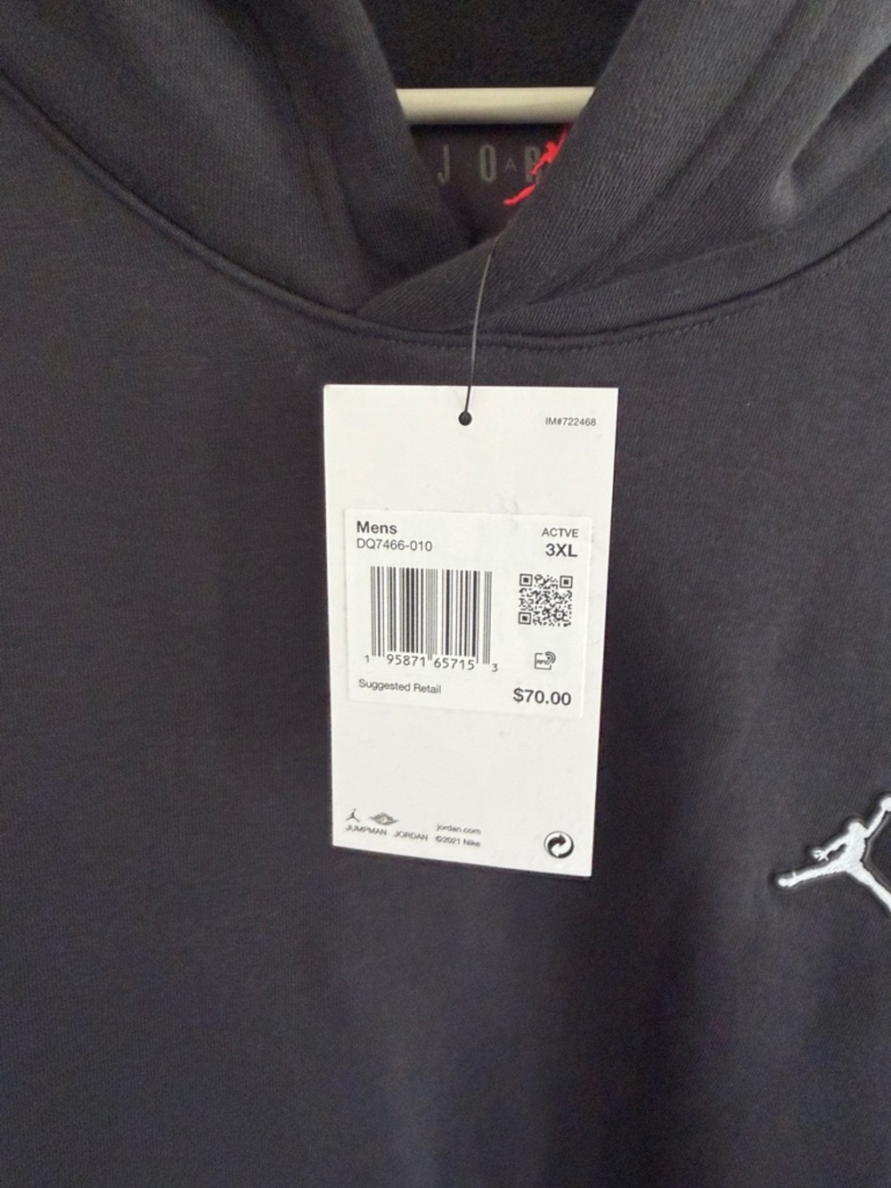 NWT Nike Jordan Black Hoodie - Picture 3 of 6